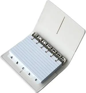 Olivo 3x5 Lined Index Cards with Ring Binder Holder and Dividers, White | 100 Note Cards, 10 Tabs, 6 Holes Punched, Leather Booklet Organizer, 3 x 5 Inch Olivo 3x5 Lined Index Cards with Ring Binder Holder and Dividers, White | 100 Note Cards, 10 Tabs, 6 Holes Punched, Leather Booklet Organizer, 3 x 5 Inch