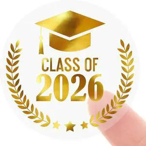 Alynta Graduation Stickers Class of 2026 Stickers 120Pcs 1.6 Inch | Gold Foil Grad Cap Sticker Transparent Round Graduation Party Favors Sticker for Envelope Seals Cards Invitations (Gold) Alynta Graduation Stickers Class of 2026 Stickers 120Pcs 1.6 Inch | Gold Foil Grad Cap Sticker Transparent Round Graduation Party Favors Sticker for Envelope Seals Cards Invitations (Gold)