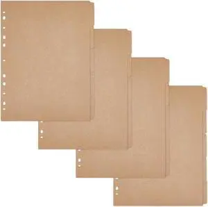 SUPERFINDINGS 20 Sheets 5-Tab Binder Dividers A4 Kraft Punched Blank Burlywood Paper Index Dividers 11-Hole Index Page Tab Ring Index Page Tab Card for Planner Notebook SUPERFINDINGS 20 Sheets 5-Tab Binder Dividers A4 Kraft Punched Blank Burlywood Paper Index Dividers 11-Hole Index Page Tab Ring Index Page Tab Card for Planner Notebook