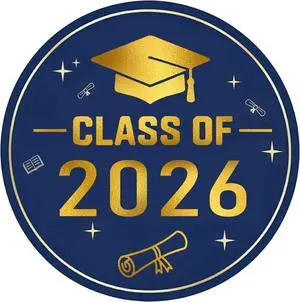 2026 Graduation Stickers, 120 Pcs Large 2 Inch Gold Foil Envelope Sticker Seals, Class of 2026 Decorations for Graduation Invitations and Party Favors (Blue) 2026 Graduation Stickers, 120 Pcs Large 2 Inch Gold Foil Envelope Sticker Seals, Class of 2026 Decorations for Graduation Invitations and Party Favors (Blue)