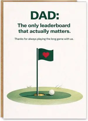 Golf Fathers Day Card for Dad, Fathers Day Card Golf Gift for Him, Blank Inside, with Kraft Envelope and Gold Seal Sticker Golf Fathers Day Card for Dad, Fathers Day Card Golf Gift for Him, Blank Inside, with Kraft Envelope and Gold Seal Sticker