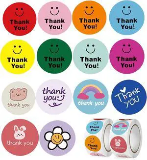 YOJO Thank You Stickers,1000 Pcs 1 Inch Thank You Stickers for Baking Packaging Envelope Seals Small Business,Thank You Labels for Party Wedding Birthday YOJO Thank You Stickers,1000 Pcs 1 Inch Thank You Stickers for Baking Packaging Envelope Seals Small Business,Thank You Labels for Party Wedding Birthday