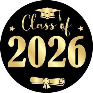 Alynta Class of 2026 Stickers - 1.75 Inch Gold Foil Graduation Stickers | 60PCS Graduation Envelope Seals Grad Sticker for Envelope Seals Cards Invitations Announcements Party Favors (Black and Gold) Alynta Class of 2026 Stickers - 1.75 Inch Gold Foil Graduation Stickers | 60PCS Graduation Envelope Seals Grad Sticker for Envelope Seals Cards Invitations Announcements Party Favors (Black and Gold)
