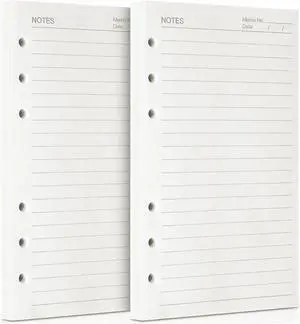 OMEYA A5 6-Hole Lined Planner Inserts, 280 Pages, 5.6" x 8.3", 100gsm Paper | Not for 3 or 7 Ring Binders, White Refill Paper for 6-Ring Binders, A5 Paper for Planners, Diaries, Journals, Organizers OMEYA A5 6-Hole Lined Planner Inserts, 280 Pages, 5.6" x 8.3", 100gsm Paper | Not for 3 or 7 Ring Binders, White Refill Paper for 6-Ring Binders, A5 Paper for Planners, Diaries, Journals, Organizers