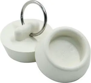 Rubber Drain Stopper, 1-1/8 to 1-1/4 Inch (28mm-31.5mm), 2Pcs | White Bathtub Drain Plug with Hanging Ring, Rubber Sink Stopper Drain Plug for Bathtub, Kitchen and Bathroom Rubber Drain Stopper, 1-1/8 to 1-1/4 Inch (28mm-31.5mm), 2Pcs | White Bathtub Drain Plug with Hanging Ring, Rubber Sink Stopper Drain Plug for Bathtub, Kitchen and Bathroom