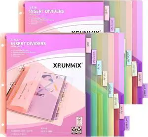 8-Tab Binder Dividers with 2 Pockets, Index Pockets for 3 Ring Binders, 8 Pastel Colors, US Letter Size (2 Packs - 16 Counts) 8-Tab Binder Dividers with 2 Pockets, Index Pockets for 3 Ring Binders, 8 Pastel Colors, US Letter Size (2 Packs - 16 Counts)