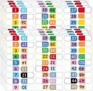 Number Index Labels for 3 Ring Binders, Repositionable Index Labels Stickers for Notebooks, File Folders & Documents Classification (1-50) Number Index Labels for 3 Ring Binders, Repositionable Index Labels Stickers for Notebooks, File Folders & Documents Classification (1-50)