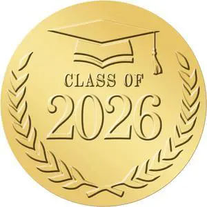 Anwyll 2In Graduation Stickers 2026 - Gold Foil Embossed Grad Class of 2026 Stickers 100Pcs Graduation Envelope Seal Sticker Self-Adhesive Congrats Grad Hat Cap Sticker for Certificate Party Favors Anwyll 2In Graduation Stickers 2026 - Gold Foil Embossed Grad Class of 2026 Stickers 100Pcs Graduation Envelope Seal Sticker Self-Adhesive Congrats Grad Hat Cap Sticker for Certificate Party Favors