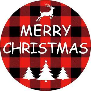 Merry Christmas Stickers 2 Inch,120pcs Large Round Red Christmas Stickers for Cards, Gift Bags, Envelope Seals, and Ornaments (Red&Black) Merry Christmas Stickers 2 Inch,120pcs Large Round Red Christmas Stickers for Cards, Gift Bags, Envelope Seals, and Ornaments (Red&Black)