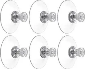 6 Pack Screw Suction Cups, 41mm Clear PVC Suction Cups with Screws Nut Strong Adhesive Sucker Pads Glass Suctions Pads Heavy Duty Suctions Holder for Bathroom Wall Window Car Shade License Plates 6 Pack Screw Suction Cups, 41mm Clear PVC Suction Cups with Screws Nut Strong Adhesive Sucker Pads Glass Suctions Pads Heavy Duty Suctions Holder for Bathroom Wall Window Car Shade License Plates