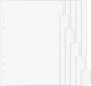 6 Pcs A5 Binder Dividers, 6 Holes Clear Binder Divider Index with Tabs Insertable Plastic Index Divider Sheets 6 Rings Planner Divider Index Page for Binder Notebook Journal Diary Memo Notepad 6 Pcs A5 Binder Dividers, 6 Holes Clear Binder Divider Index with Tabs Insertable Plastic Index Divider Sheets 6 Rings Planner Divider Index Page for Binder Notebook Journal Diary Memo Notepad