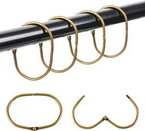 20Pcs Shower Curtain Hooks,Metal Oval Shower Curtain Hooks Roman Rings | Rustproof Decorative Shower Curtain Rings for Bathroom, Bathtub, Window, Balcony (20, Oval-Bronze) 20Pcs Shower Curtain Hooks,Metal Oval Shower Curtain Hooks Roman Rings | Rustproof Decorative Shower Curtain Rings for Bathroom, Bathtub, Window, Balcony (20, Oval-Bronze)