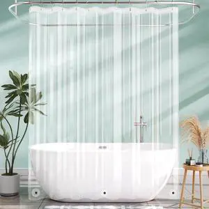 AmazerBath Shower Curtain Liner 80 Inches Long with 3 Magnets, 72x80 Clear Shower Curtain Liner Tall, Waterproof Plastic Shower Liner, Lightweight PEVA Shower Curtain with 12 Rustproof Metal Grommets AmazerBath Shower Curtain Liner 80 Inches Long with 3 Magnets, 72x80 Clear Shower Curtain Liner Tall, Waterproof Plastic Shower Liner, Lightweight PEVA Shower Curtain with 12 Rustproof Metal Grommets