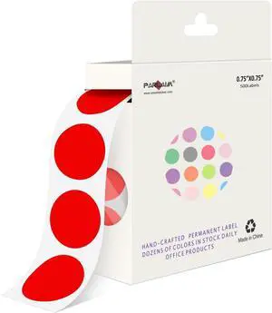 PARLAIM Red Dot Sticker 3/4 inch 500Pcs Round Color Coding Circle Label | 1.9cm Permanent Adhesive Circle Dots Stickers Perfect For Coding, Sealing Products and Envelopes, For Teachers Schools Use PARLAIM Red Dot Sticker 3/4 inch 500Pcs Round Color Coding Circle Label | 1.9cm Permanent Adhesive Circle Dots Stickers Perfect For Coding, Sealing Products and Envelopes, For Teachers Schools Use