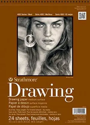 Strathmore Medium Drawing Spiral Paper Pad 8"X10"-24 Sheets -400300 Strathmore Medium Drawing Spiral Paper Pad 8"X10"-24 Sheets -400300
