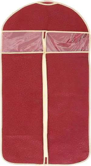 PRETYZOOM 43-Inch Breathable Garment Bag for Hanging Clothes, Red | Reusable Nonwoven Dust Cover with Zipper and Gusset for Dresses, Suits, Jackets, Coats, Closet Storage, Moving, and Travel PRETYZOOM 43-Inch Breathable Garment Bag for Hanging Clothes, Red | Reusable Nonwoven Dust Cover with Zipper and Gusset for Dresses, Suits, Jackets, Coats, Closet Storage, Moving, and Travel