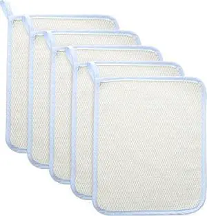 Blulu 5 Pcs Exfoliating Washcloth Set, Dual Sided for Face and Body, Bath Scrub Wash Cloth for Shower, Soft Body Exfoliating Cloth for Skin Care and Daily Use, 10.23 x 8.27 Inch Blulu 5 Pcs Exfoliating Washcloth Set, Dual Sided for Face and Body, Bath Scrub Wash Cloth for Shower, Soft Body Exfoliating Cloth for Skin Care and Daily Use, 10.23 x 8.27 Inch