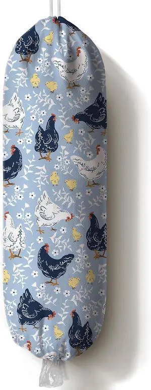 Chicken Grocery Bag Holder,Animal Plastic Bag Organizer Storage,Chicken Theme Kitchen Decor 23"x9" Chicken Grocery Bag Holder,Animal Plastic Bag Organizer Storage,Chicken Theme Kitchen Decor 23"x9"