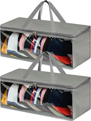 Epesoware 2 Pack Wide Hat Storage Bag for Baseball Caps, Grey | Hat Organizer for Up to 20 Hats, Ideal for Home and Travel Epesoware 2 Pack Wide Hat Storage Bag for Baseball Caps, Grey | Hat Organizer for Up to 20 Hats, Ideal for Home and Travel