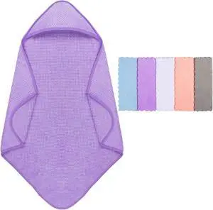 Orighty Baby Hooded Towel with Five Washcloths, 28 x 28 Inch Super Soft Bath Towel with Hood for Babies, Infant, Newborn Essential - Ideal Baby Stuff Registry for Boys and Girls (Purple) Orighty Baby Hooded Towel with Five Washcloths, 28 x 28 Inch Super Soft Bath Towel with Hood for Babies, Infant, Newborn Essential - Ideal Baby Stuff Registry for Boys and Girls (Purple)