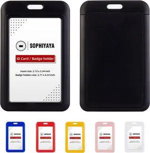 2 Pack Black Vertical Sliding Hard Plastic Badge Holder for Offices School | Hard Sliding Vertical Case Key Card Work Badge Sleeve for Office School Factory Teachers Students 2 Pack Black Vertical Sliding Hard Plastic Badge Holder for Offices School | Hard Sliding Vertical Case Key Card Work Badge Sleeve for Office School Factory Teachers Students