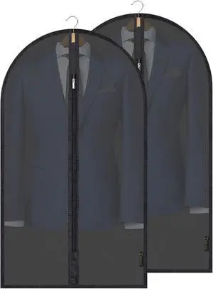 BALEINE 2PK Garment Bags for Hanging Clothes, 40" Suit Bag for Closet | Tear Resistant PEVA Material, Dust & Moisture Protection, Wrinkle-Free Storage, Smooth Glide Zipper, Translucent Design BALEINE 2PK Garment Bags for Hanging Clothes, 40" Suit Bag for Closet | Tear Resistant PEVA Material, Dust & Moisture Protection, Wrinkle-Free Storage, Smooth Glide Zipper, Translucent Design
