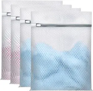 Laundry Bags Mesh Wash Bags for Delicates, Upgraded Honeycomb & Fine Mesh, Extra Durable with Sturdy Zippers, Protect Clothes in Washing Machine Essentials for Home, College & Dorm, 12 x 16 in 4-Pack Laundry Bags Mesh Wash Bags for Delicates, Upgraded Honeycomb & Fine Mesh, Extra Durable with Sturdy Zippers, Protect Clothes in Washing Machine Essentials for Home, College & Dorm, 12 x 16 in 4-Pack