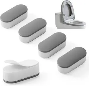 5 PCS Toilet Seat Bumpers for Bidet Attachment with Adhesive | Universal Non-Slip Toilet Seat Spacers for Bidet and Toilet Lid, Universal Fit for Home and Commercial Bathrooms 5 PCS Toilet Seat Bumpers for Bidet Attachment with Adhesive | Universal Non-Slip Toilet Seat Spacers for Bidet and Toilet Lid, Universal Fit for Home and Commercial Bathrooms