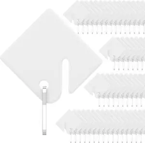 Uniclife 50 Pcs Rack Key Tags 1.5 Inch Slotted Plastic Tags with Metal Snap Hooks White Square Hanging Tags for Key Cabinets Boxes Lockers Sturdy Frosted Item Identifiers for Home Offices and Garages Uniclife 50 Pcs Rack Key Tags 1.5 Inch Slotted Plastic Tags with Metal Snap Hooks White Square Hanging Tags for Key Cabinets Boxes Lockers Sturdy Frosted Item Identifiers for Home Offices and Garages