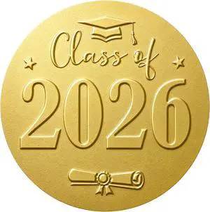 Graduation Stickers 2 Inch Embossed Graduation Cap and Diplomas Sticker | 100Pcs Class of 2026 Gold Foil for Envelopes Seals Graduation Announcement Party Favor(Class of 2026) Graduation Stickers 2 Inch Embossed Graduation Cap and Diplomas Sticker | 100Pcs Class of 2026 Gold Foil for Envelopes Seals Graduation Announcement Party Favor(Class of 2026)