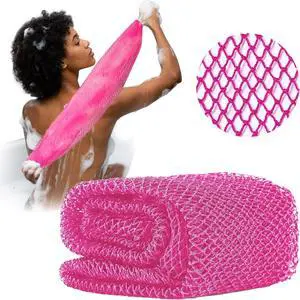 African Net Sponge Authentic, Exfoliating Bath Sponge, Pink | Body Scrubber Shower Loofah, Daily Use, Travel Portable Bath Essentials African Net Sponge Authentic, Exfoliating Bath Sponge, Pink | Body Scrubber Shower Loofah, Daily Use, Travel Portable Bath Essentials