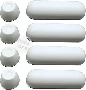 Gadgetime USA Toilet Seat Bumper Kit - Toilet Seat Risers & Toilet Cover Bumpers with Rubber Adhesive Pads - Bidet Compatible Toilet Seat Accessories for Cushioning & Protection - Pack of 4 Gadgetime USA Toilet Seat Bumper Kit - Toilet Seat Risers & Toilet Cover Bumpers with Rubber Adhesive Pads - Bidet Compatible Toilet Seat Accessories for Cushioning & Protection - Pack of 4