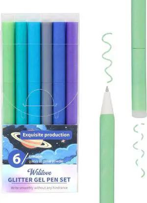 6 Colors Erasable Glitter Gel Pen Remove Without Leaving a Trace | 0.7mm Ballpoint Pen Tip Shimmer Sparkle Pens Rotary Design Glitter Gel Pen for Adult Coloring, Journaling & Art Crafts 6 Colors Erasable Glitter Gel Pen Remove Without Leaving a Trace | 0.7mm Ballpoint Pen Tip Shimmer Sparkle Pens Rotary Design Glitter Gel Pen for Adult Coloring, Journaling & Art Crafts
