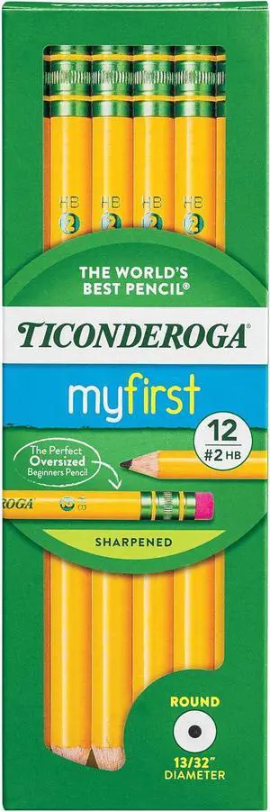 Ticonderoga My First Wood-Cased Pencils, Pre-Sharpened Ticonderoga My First Wood-Cased Pencils, Pre-Sharpened