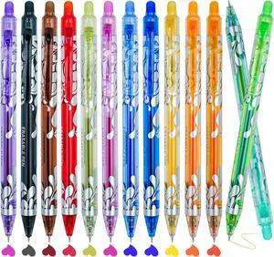 13Pcs Erasable Gel Pens Colored, 0.5mm Fine Point Pens | Retractable Quick Dry, Smooth Writing Multicolor Pens for Journaling, Drawing, Note Taking 13Pcs Erasable Gel Pens Colored, 0.5mm Fine Point Pens | Retractable Quick Dry, Smooth Writing Multicolor Pens for Journaling, Drawing, Note Taking