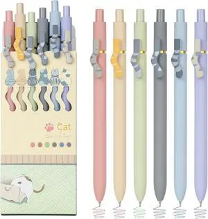 Ddaowanx Cute Cat Pens,6 Pcs 0.7mm Quick Dry Ink Colored Gel Pens | Fine Point Smooth Writing Pens for Journaling and Coloring,Kawaii Cat Lover Gifts for Women,Christmas Stocking Stuffers Ddaowanx Cute Cat Pens,6 Pcs 0.7mm Quick Dry Ink Colored Gel Pens | Fine Point Smooth Writing Pens for Journaling and Coloring,Kawaii Cat Lover Gifts for Women,Christmas Stocking Stuffers