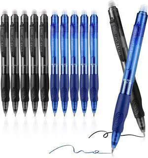 EUSOAR Erasable Gel Pens, 12 Pack (6 Black & 6 Blue) Erasable Pen 0.5mm Comfortable Grip, Dry Erase Pens Clicker Fine Point for Office Planner Scheduling Appointments Sketching EUSOAR Erasable Gel Pens, 12 Pack (6 Black & 6 Blue) Erasable Pen 0.5mm Comfortable Grip, Dry Erase Pens Clicker Fine Point for Office Planner Scheduling Appointments Sketching