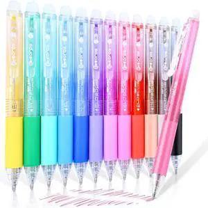 12 Colors Retractable Erasable Gel Pens, Make Mistakes Disappear Colored Pens Clicker for Drawing Writing Planner Taking Notes Journaling 12 Colors Retractable Erasable Gel Pens, Make Mistakes Disappear Colored Pens Clicker for Drawing Writing Planner Taking Notes Journaling