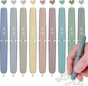 Temiary 9 Colors Rotation Erasable Gel Pens, 0.6 mm Assorted Color, Morandi | Fine Point Multicolored Inks Pen Make Mistakes Disappear, Smooth Writing for Drawing, Writing, Crossword Puzzle School Temiary 9 Colors Rotation Erasable Gel Pens, 0.6 mm Assorted Color, Morandi | Fine Point Multicolored Inks Pen Make Mistakes Disappear, Smooth Writing for Drawing, Writing, Crossword Puzzle School