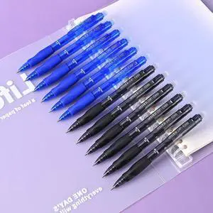 BAYTORY 16Pcs Black & Blue Retractable Erasable Pens with Eraser Clear | 0.5mm Fine Point Gel Ink Pen, Smooth Writing Comfortable to Use for Taking Marking Planner Crossword Puzzles BAYTORY 16Pcs Black & Blue Retractable Erasable Pens with Eraser Clear | 0.5mm Fine Point Gel Ink Pen, Smooth Writing Comfortable to Use for Taking Marking Planner Crossword Puzzles