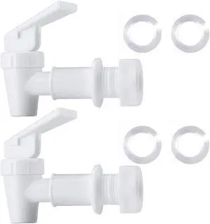 HUI NING Water Spigot,BPA Free Plastic Spigot, Universal Replacement Faucet for 5 gallon bucket, Wine Barrels, Water Cooler Filtration Systems and filter water pitcher(2 White) HUI NING Water Spigot,BPA Free Plastic Spigot, Universal Replacement Faucet for 5 gallon bucket, Wine Barrels, Water Cooler Filtration Systems and filter water pitcher(2 White)