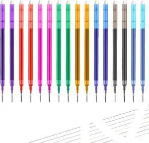 0.7 mm Erasable Gel Ink Pen Refills Compatible with Frixion Friction, Smooth Writing Multicolor Retractable Fine Point Pen Refill for School Office Home Art (8 Colors, 16) 0.7 mm Erasable Gel Ink Pen Refills Compatible with Frixion Friction, Smooth Writing Multicolor Retractable Fine Point Pen Refill for School Office Home Art (8 Colors, 16)