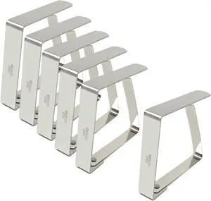 Honbay 6PCS Stainless Steel Large Strong Cloth Clip,Tablecloth Clamp Holder, Table Cover Clamps,Table Cloth Holders, Table Cloth Clips Holders for Outdoor and Indoor(Up to 2") Honbay 6PCS Stainless Steel Large Strong Cloth Clip,Tablecloth Clamp Holder, Table Cover Clamps,Table Cloth Holders, Table Cloth Clips Holders for Outdoor and Indoor(Up to 2")