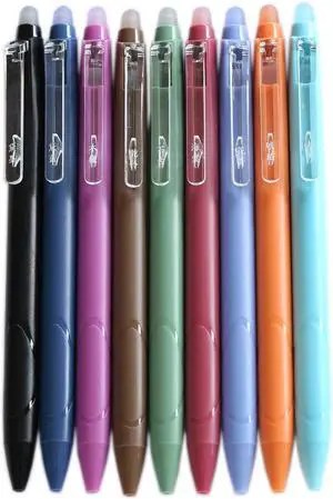 Vintage 9 Colors Erasable Gel Ink Pens 0.5mm Point Assorted Erasable Gel Pen Retractable for Writing Drawing Coloring Art Pack of 9PCS Vintage 9 Colors Erasable Gel Ink Pens 0.5mm Point Assorted Erasable Gel Pen Retractable for Writing Drawing Coloring Art Pack of 9PCS