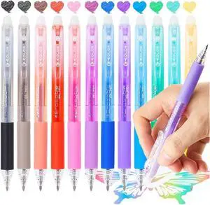 12Pcs Multicolor Erasable Gel Pens, Fine Point 0.7 mm (12) | Clean Erasing, Retractable, Quick-Drying, Comfort Grip Writing Pens for School, Office, Exams 12Pcs Multicolor Erasable Gel Pens, Fine Point 0.7 mm (12) | Clean Erasing, Retractable, Quick-Drying, Comfort Grip Writing Pens for School, Office, Exams