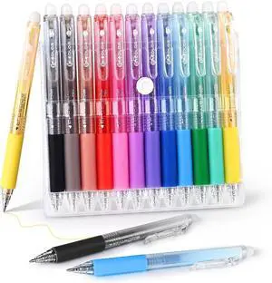 BAYTORY Colored Erasable Pens, Retractable Assorted Colors Pen with Eraser | Smooth Writing Fine Point 0.7mm Pen, Erasable Gel Pens for Crossword Puzzles (12 Pieces) BAYTORY Colored Erasable Pens, Retractable Assorted Colors Pen with Eraser | Smooth Writing Fine Point 0.7mm Pen, Erasable Gel Pens for Crossword Puzzles (12 Pieces)