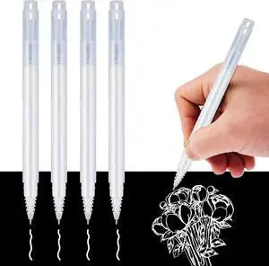 YUANCHENG White Gel Pens,4 Pack, 0.8 mm Extra Fine Point Gel Ink Pens,Suitable for Black Paper Drawing,Card Making,Artists Drawing.Sketching,White Gel Pen for Art Highlight YUANCHENG White Gel Pens,4 Pack, 0.8 mm Extra Fine Point Gel Ink Pens,Suitable for Black Paper Drawing,Card Making,Artists Drawing.Sketching,White Gel Pen for Art Highlight