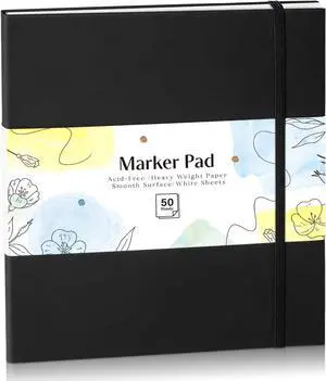 7.5 x 8.5 in Marker Paper Pad, 50 Sheets Mark Sketchbook, 120gsm Acid-Free | 73 lb Paper, Anti-Bleed Coating, Smooth Paper for Alcohol Markers, Acrylic, Pencil, Portable & Back to School Gifts 7.5 x 8.5 in Marker Paper Pad, 50 Sheets Mark Sketchbook, 120gsm Acid-Free | 73 lb Paper, Anti-Bleed Coating, Smooth Paper for Alcohol Markers, Acrylic, Pencil, Portable & Back to School Gifts