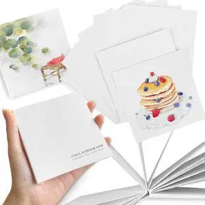 Watercolor Paper Sketchbook,3.9x3.9 Inch 20Sheets Mini Mixed Media Notebook | 140lb/300gsmTearable Artist Paper,Small Travel Drawing Journal for Adults,Painting,Watercolors,Art Supplies,White Watercolor Paper Sketchbook,3.9x3.9 Inch 20Sheets Mini Mixed Media Notebook | 140lb/300gsmTearable Artist Paper,Small Travel Drawing Journal for Adults,Painting,Watercolors,Art Supplies,White