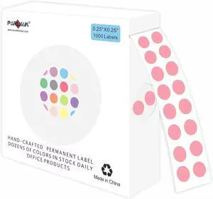 PARLAIM 1000 PCS Color Coding Labels Circle Dot Stickers,1/4 Inch Roll Colorful Coding Label Sticker for Office,Student Classroom (Pink) PARLAIM 1000 PCS Color Coding Labels Circle Dot Stickers,1/4 Inch Roll Colorful Coding Label Sticker for Office,Student Classroom (Pink)